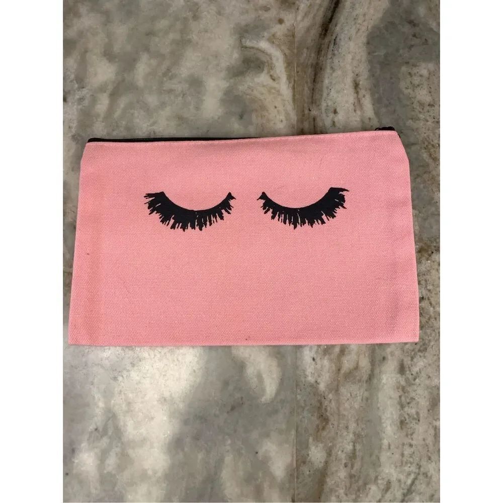 Pink Makeup Bag #eyelashes #cosmetic bag